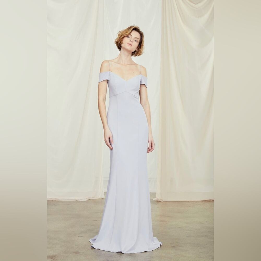 Amsale Bridesmaid Dress Sienna color platinum size 10